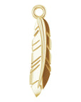 14K Feather Dangle