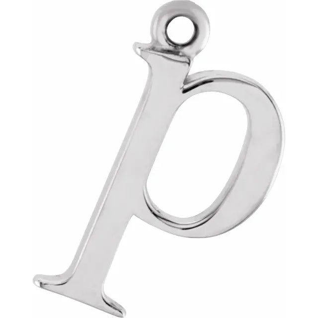 14K Lowercase Initial Dangle