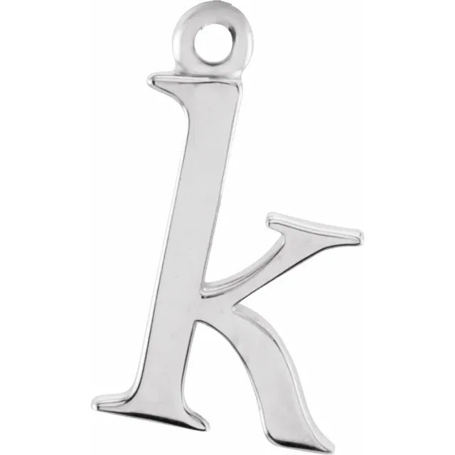 14K Lowercase Initial Dangle