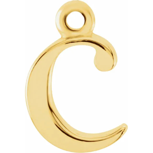 14K Lowercase Initial Dangle