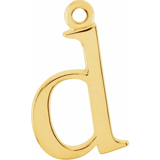 14K Lowercase Initial Dangle