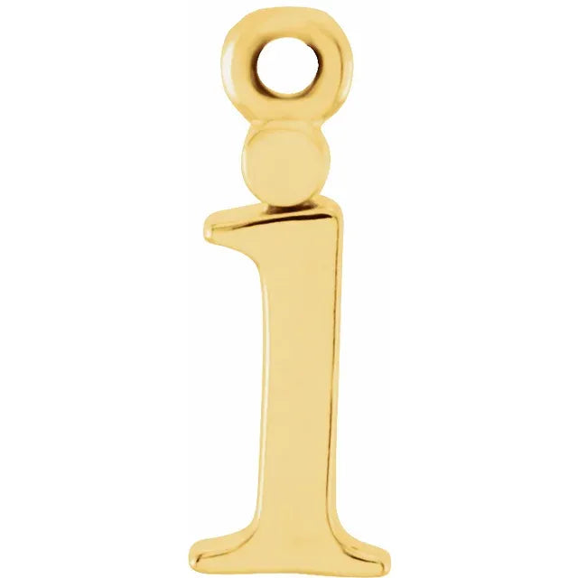 14K Lowercase Initial Dangle