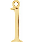 14K Lowercase Initial Dangle