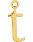 14K Lowercase Initial Dangle