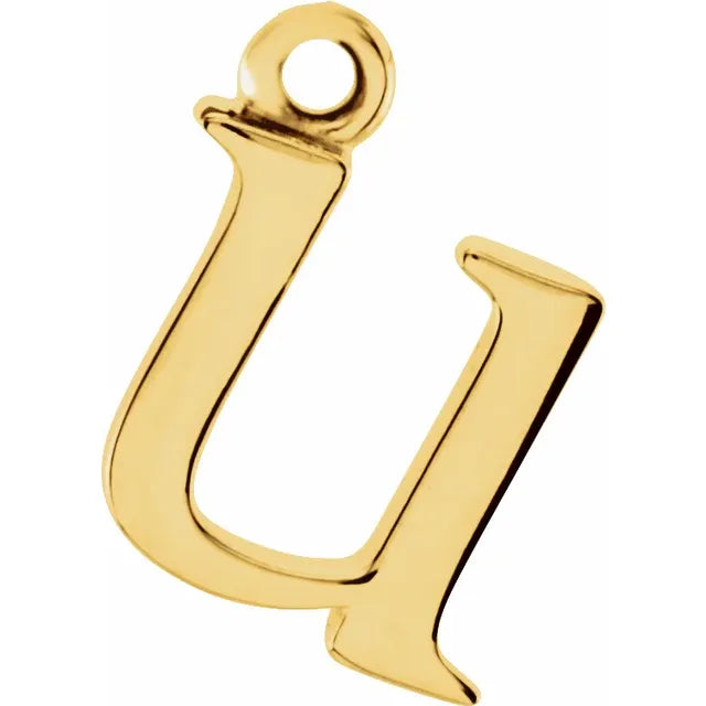 14K Lowercase Initial Dangle