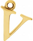 14K Lowercase Initial Dangle