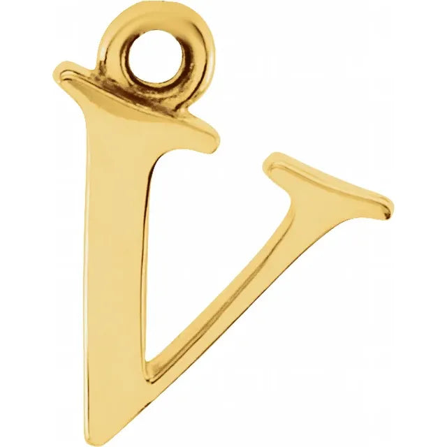 14K Lowercase Initial Dangle