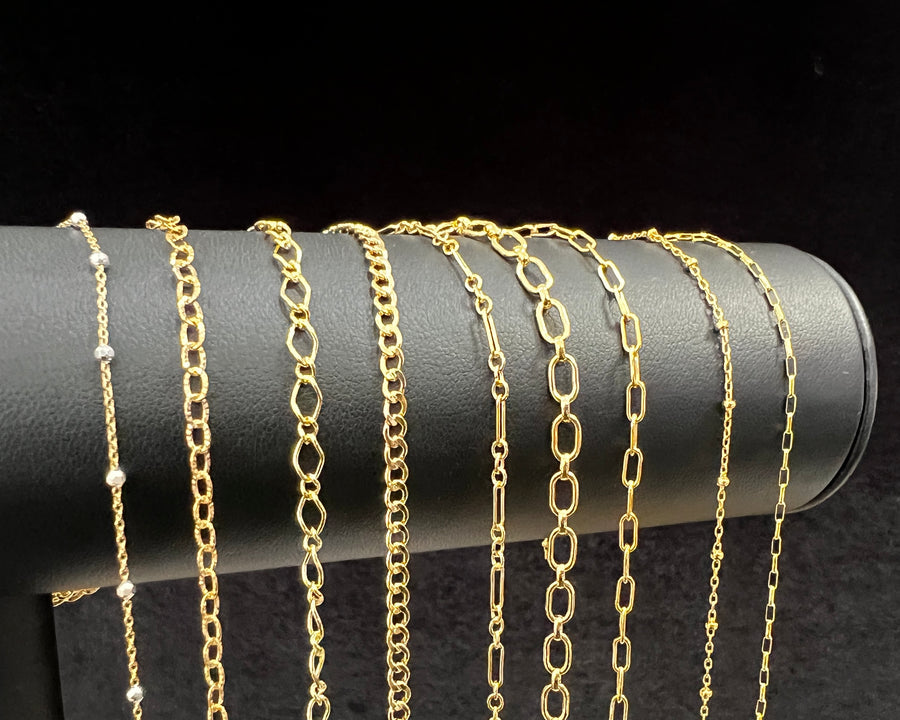 Yellow Gold-Filled / Silver Chains - Stack of 3