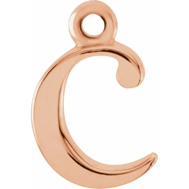 14K Lowercase Initial Dangle