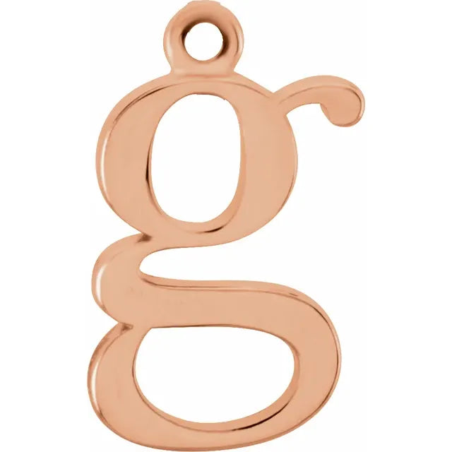 14K Lowercase Initial Dangle