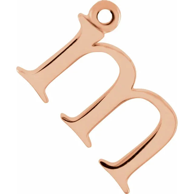 14K Lowercase Initial Dangle