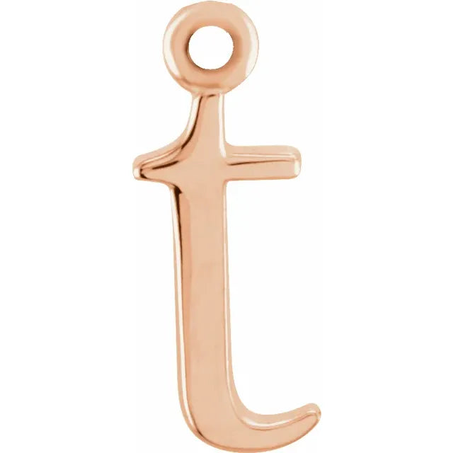 14K Lowercase Initial Dangle