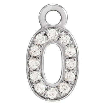 Natural Diamond Petite Numeric Dangle