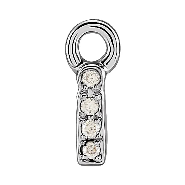 Petite Pavé Lowercase Diamond Alphabet Dangle