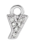 Petite Pavé Lowercase Diamond Alphabet Dangle