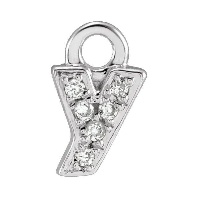 Petite Pavé Lowercase Diamond Alphabet Dangle