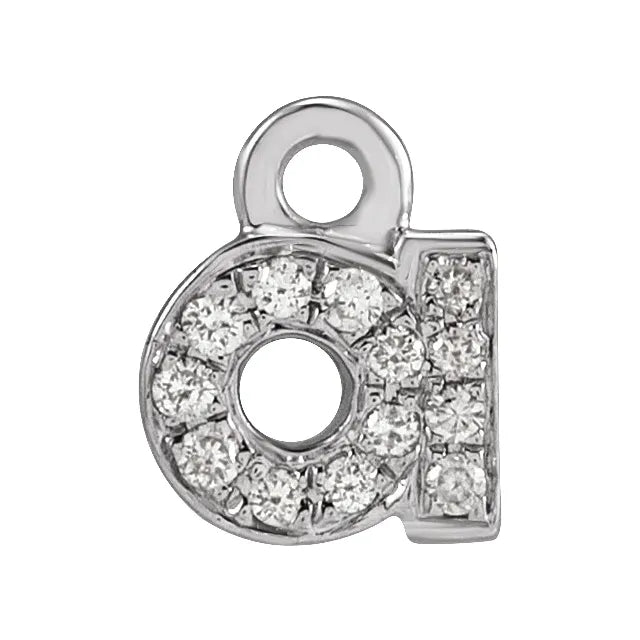 Petite Pavé Lowercase Diamond Alphabet Dangle