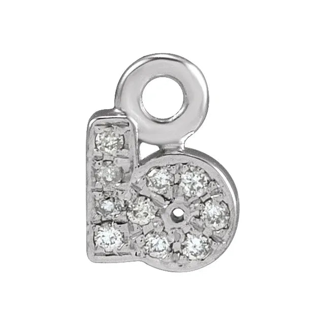 Petite Pavé Lowercase Diamond Alphabet Dangle