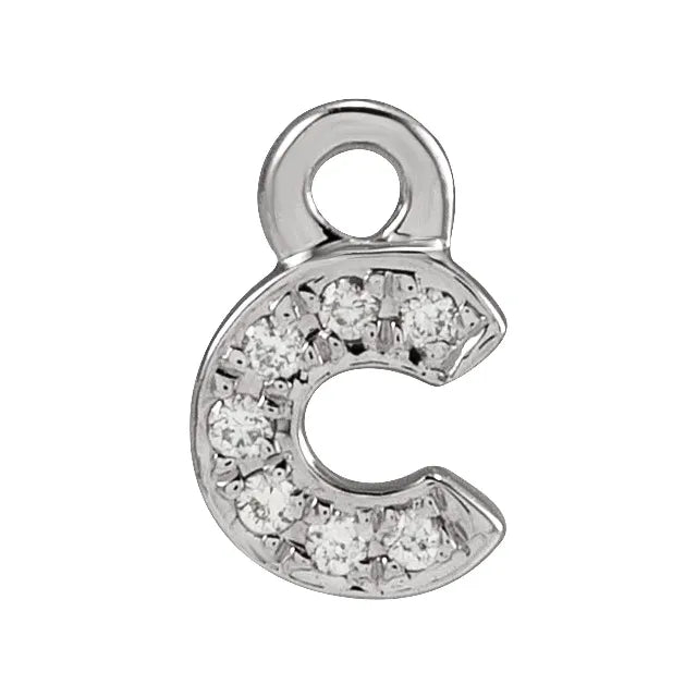 Petite Pavé Lowercase Diamond Alphabet Dangle