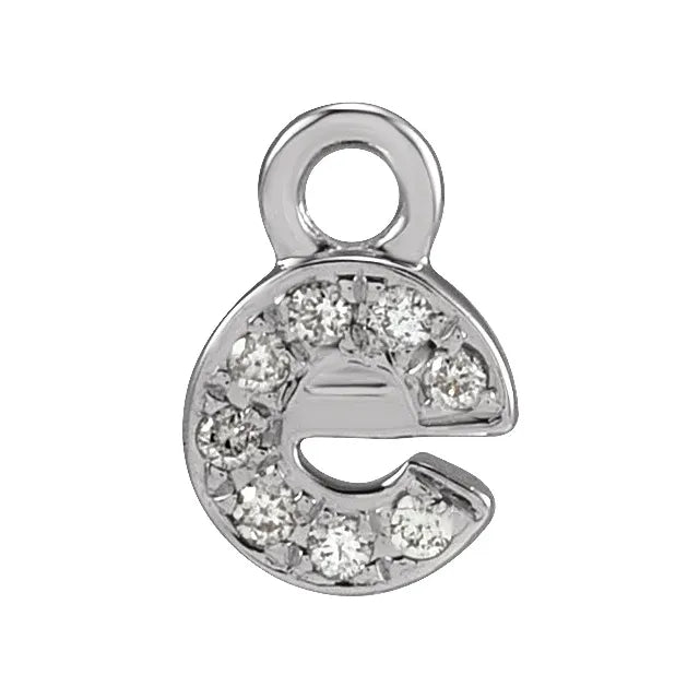 Petite Pavé Lowercase Diamond Alphabet Dangle