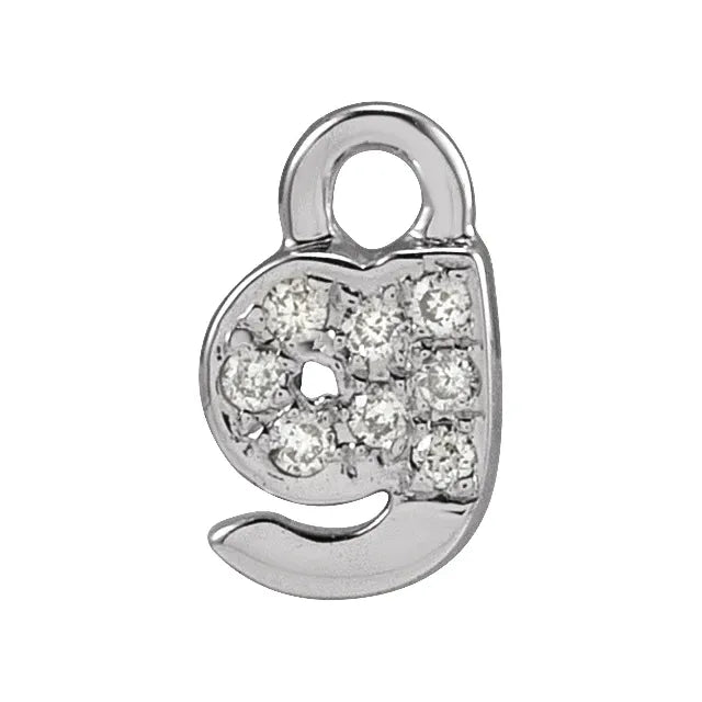 Petite Pavé Lowercase Diamond Alphabet Dangle