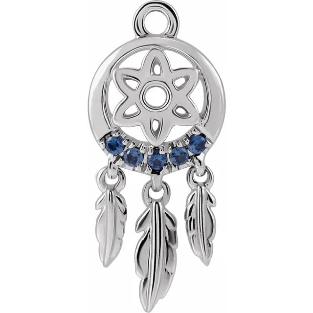 Blue Sapphire Dream Catcher Dangle