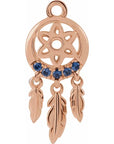 Blue Sapphire Dream Catcher Dangle