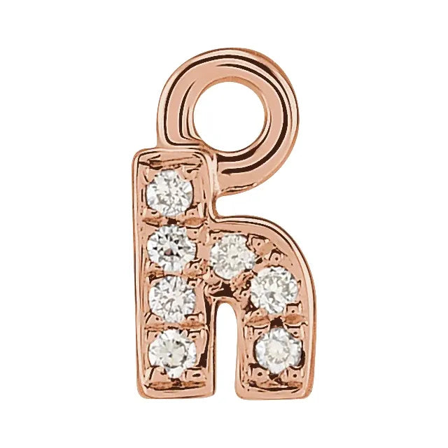 Petite Pavé Lowercase Diamond Alphabet Dangle