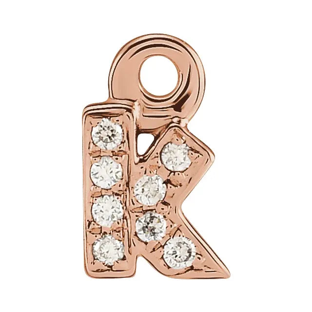 Petite Pavé Lowercase Diamond Alphabet Dangle