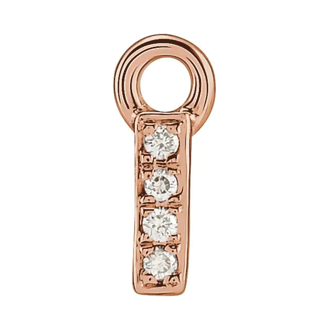 Petite Pavé Lowercase Diamond Alphabet Dangle