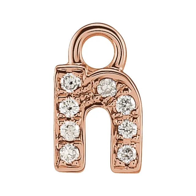 Petite Pavé Lowercase Diamond Alphabet Dangle