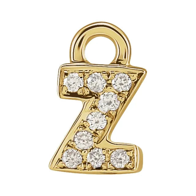 Petite Pavé Lowercase Diamond Alphabet Dangle