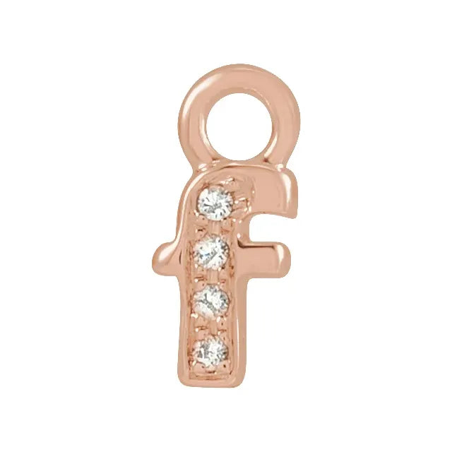 Petite Pavé Lowercase Diamond Alphabet Dangle