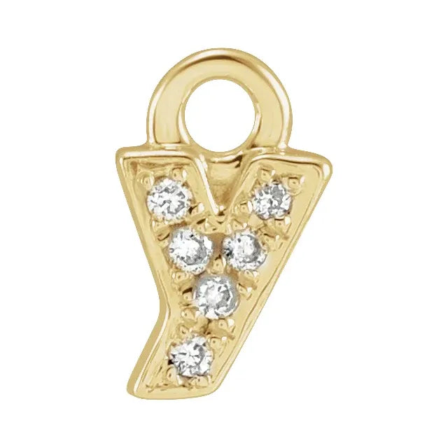 Petite Pavé Lowercase Diamond Alphabet Dangle