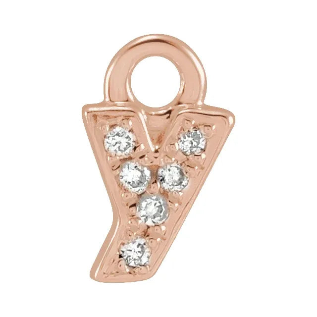 Petite Pavé Lowercase Diamond Alphabet Dangle