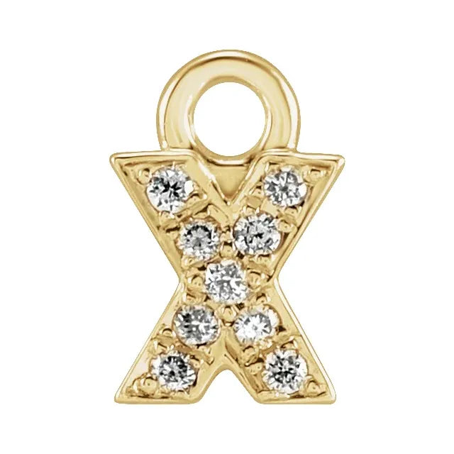 Petite Pavé Lowercase Diamond Alphabet Dangle