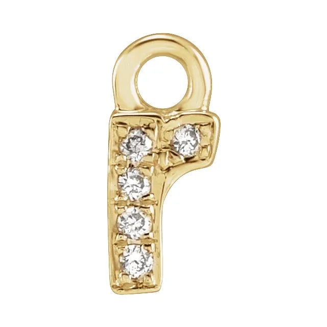 Petite Pavé Lowercase Diamond Alphabet Dangle