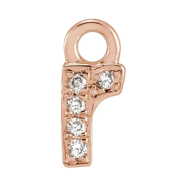 Petite Pavé Lowercase Diamond Alphabet Dangle