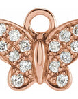 Natural Diamond Butterfly Dangle