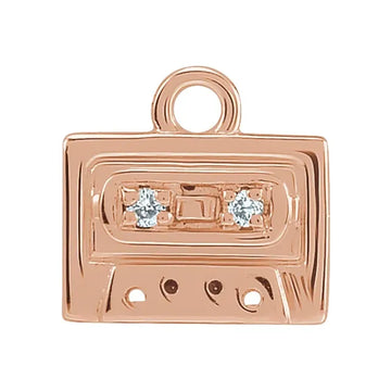 Natural Diamond Radio Cassette Dangle