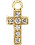 Natural Diamond Cross Dangle