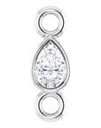 Natural Diamond Pear Bezel-Set Link