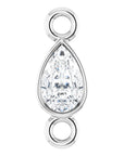 Natural Diamond Pear Bezel-Set Link