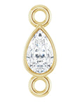 Natural Diamond Pear Bezel-Set Link