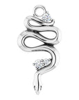 Natural Diamond Serpent Dangle